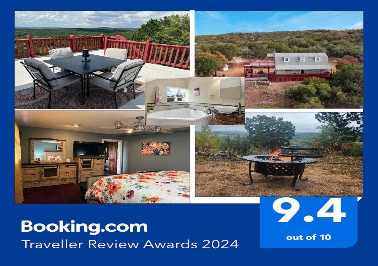 Entire 2Br 2Ba Hilltop View Home Sleeps 7 Pets 4 Acres Jacuzzi Central Ac Kingbeds Free Wifi-Parking Kitchen Washerdryer Starry Terrace Two Sunset Dining Patios Grill Stovetop Oven Fridge Onsitewoodedhiking Wildlife Coveredpatio4Pets & Birds Singing! Marble Falls Exterior foto